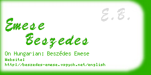 emese beszedes business card